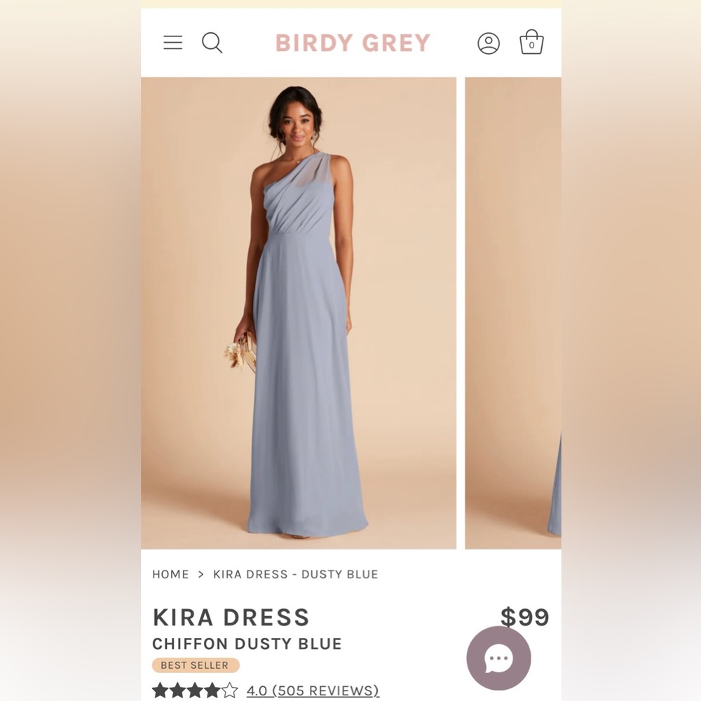 Birdy Grey Kira Bridesmaid Dress in Dusty Blue (S)